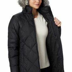 Hot Sale 🧨 Columbia Icy Heights II Mid Length Down Jacket 👩 Women black 😉 -Outlet Down Jackets Store columbia icy heights ii mittellange daunenjacke damen black 3
