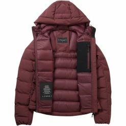 Promo 🥰 Föhn Bonded Down Jacket 👩 Women burgundy ⌛ -Outlet Down Jackets Store foehn bonded down jacket women burgundy 3