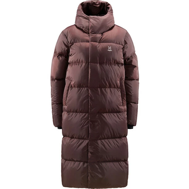Budget ⭐ Haglöfs Long Down Parka 👩 Women burgundy brown 🥰 3 Budget ⭐ Haglöfs Long Down Parka 👩 Women burgundy brown 🥰