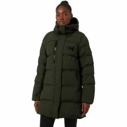 Wholesale 🥰 Helly Hansen Adore Puffy Parka 👩 Women utility green 👏 -Outlet Down Jackets Store helly hansen adore puffy parka women utility green 6