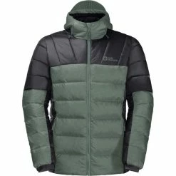 Buy 😉 Jack Wolfskin Nebelhorn Down Hoody Men hedge green 👍