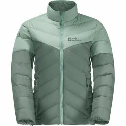 Budget 🧨 Jack Wolfskin Tundra Down Jacket 👩 Women hedge green 🎁