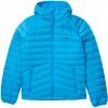 Wholesale 👏 Marmot Highlander Down Hoody Men clear blue 🛒 -Outlet Down Jackets Store marmot highlander daunen kapuzenjacke herren clear blue 1