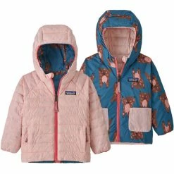 Cheap 🌟 Patagonia Down Sweater Reversible Hoody Kids blue/BEWY ⭐