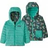 Hot Sale ⭐ Patagonia Down Sweater Reversible Hoody Kids green/MBPY 🤩