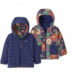 Promo 😀 Patagonia Down Sweater Reversible Hoody Kids pink/SLPI 🎉