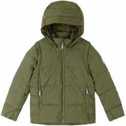 Best deal ✔️ Reima Porosein Down Jacket Kids khaki green 🔔 -Outlet Down Jackets Store reima porosein down jacket kids khaki green 4