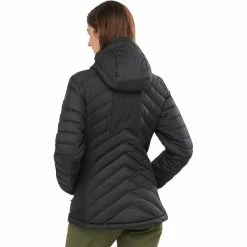 Hot Sale 🎉 Salomon Transition Down Hoodie 👩 Women black 🎉 -Outlet Down Jackets Store salomon transition down hoodie women black 3